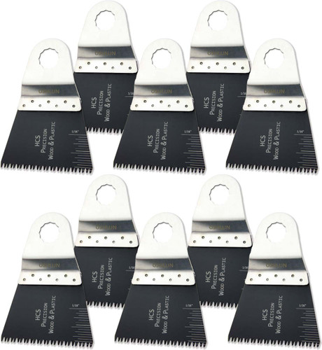 Oshlun MMR-1110 2-2/3-Inch Precision Japan HCS Oscillating Tool Blade for Rockwell SoniCrafter (10-Pack)