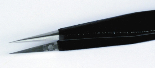 ESD Tweezers, Fine Round Points Shorter, Wiha 4450 - Wiha 44507