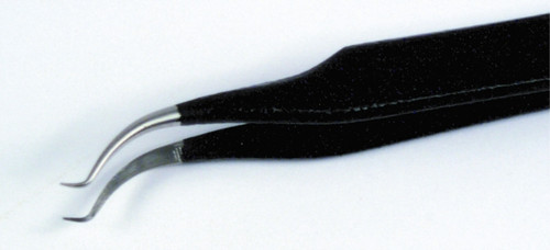 ESD Tweezers, Curved Extra Fine 3mm Long Straight - Wiha 44525
