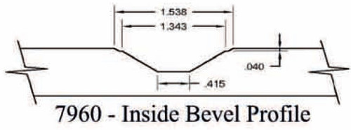 Vortex 7960 MDF Door Router Bit Cutting Profile