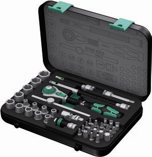 Wera 8100 SA2 42 Pc Zyklop Ratchet 1/4" Drive Set Metric