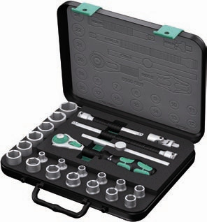 Wera 8100 SB1 23 Pc Zyklop Ratchet 3/8" Drive Set Metric