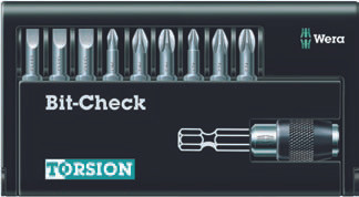 Wera 8100/9/TZ BIT-CHECK 9 Pc Bit Set (Sl/Ph/Pz)