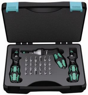 Wera 7445/46/47 In. Lbs. Kraftform torque screwdriver set 2.5-55.0 in.lbs.