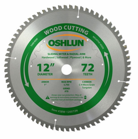 Oshlun Sliding Miter & Radial Arm Saw- SBW-120072N