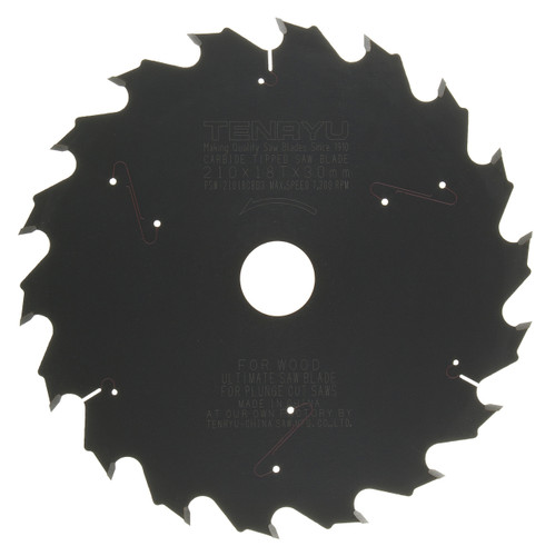 Tenryu PSW-21018CBD3 Plunge Cut Saw Blade for Festool TS75