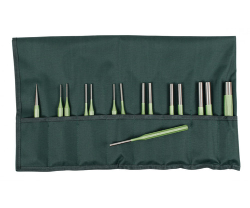 Heavy Duty Solid Metric Parallel Pin Punch & Tapered Punch Set, 15 Piece , Wiha 301-23493