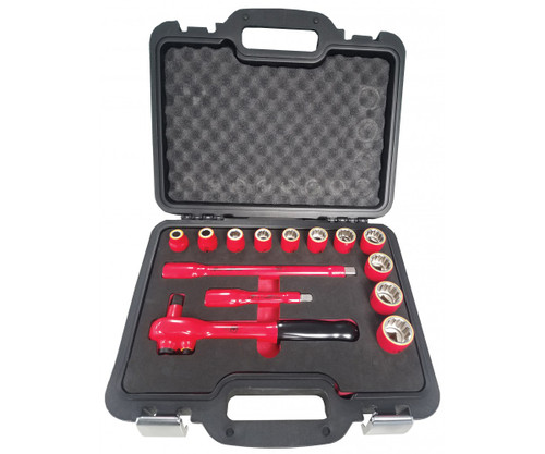 Insulated 1/2" Drive Metric Socket Set, 14 Piece , Wiha 301-31694
