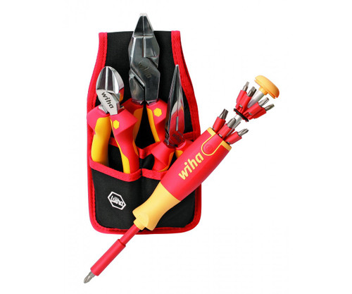 Insulated Pliers/Cutters & Pop-Up Insert Bit Set, 17 Piece , Wiha 301-32886