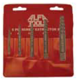 6pc Screw Extractor Set, Spiral Flute, Size #1-#6, Alfa SE61716
