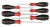Wiha 53096 - SoftFinish Extra Heavy Duty Slotted and Phillips Screwdriver 6 Pc Set