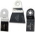 Oshlun MMA-9903 Oscillating Tool Blade Combo 3-Pack with Uni-Fit Arbor for Fein Multimaster, Dremel, and Bosch (3-Pack)