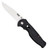SOG Flash II Folding Knife, Satin Polish, Drop Point, Straight Edge