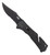 SOG Trident Folding Knife, Black TiNi, Clip Point, Partially Serrated