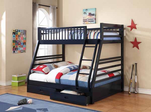 Ashton Navy Twin-over-Full Bunk Bed