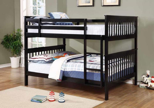 Chapman Traditional Black Full-over-Full Bunk Bed