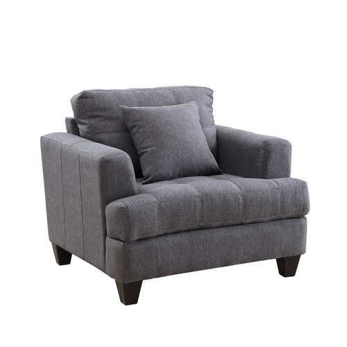 Samuel Transitional Charcoal Chair
