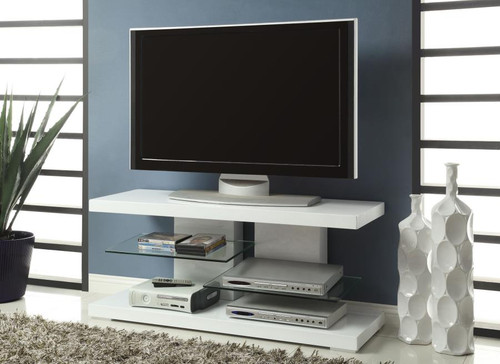 Cogswell 2-shelf TV Console Glossy White