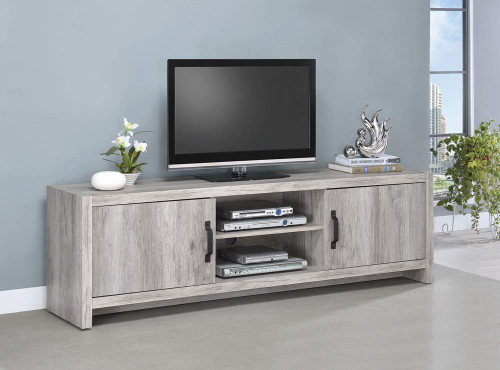 Burke 2-door TV Console Grey Driftwood