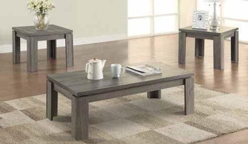 3-piece Occasional Table Set Weathered Grey