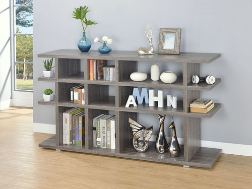 Contemporary Weathered Grey Bookcase (800359)