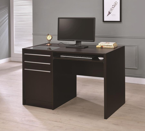 Contemporary Cappuccino Connect-It Computer Desk