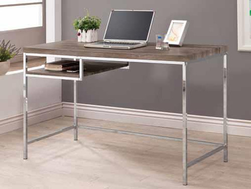 Contemporary Weathered Grey Writing Desk (801271)