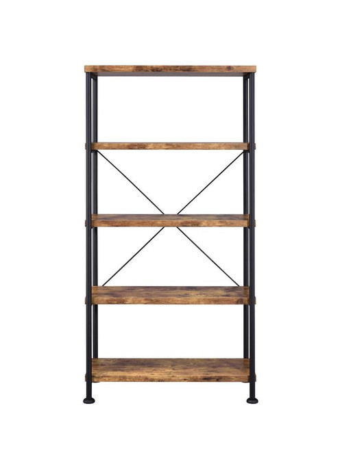 Barritt Industrial Antique Nutmeg Bookcase