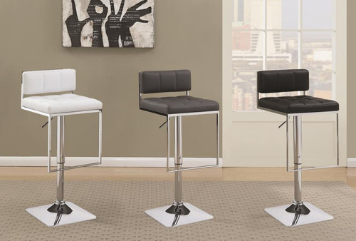 Contemporary Black Adjustable Bar Stool (100194)