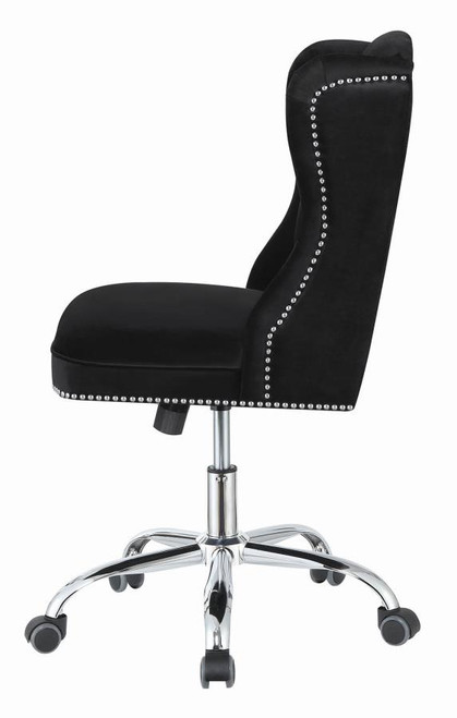 Modern Black Velvet Office Chair