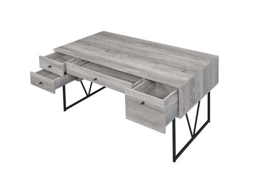 Industrial Grey Driftwood Writing Desk