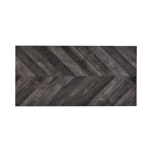 Grimma 4-Shelf Bookcase Rustic Grey Herringbone