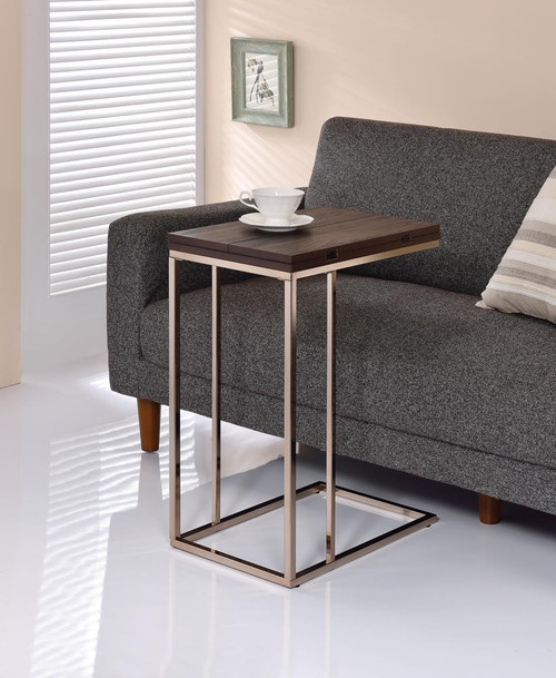 Contemporary Chocolate Chrome and Chestnut Snack Table