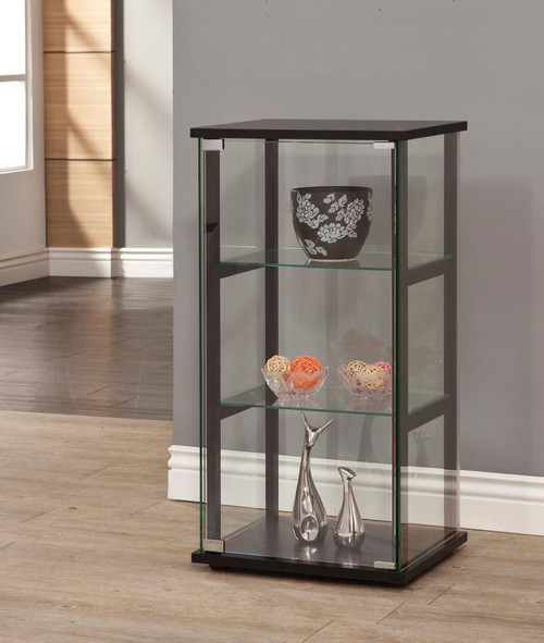 Contemporary Black and Glass Curio Cabinet (950179)