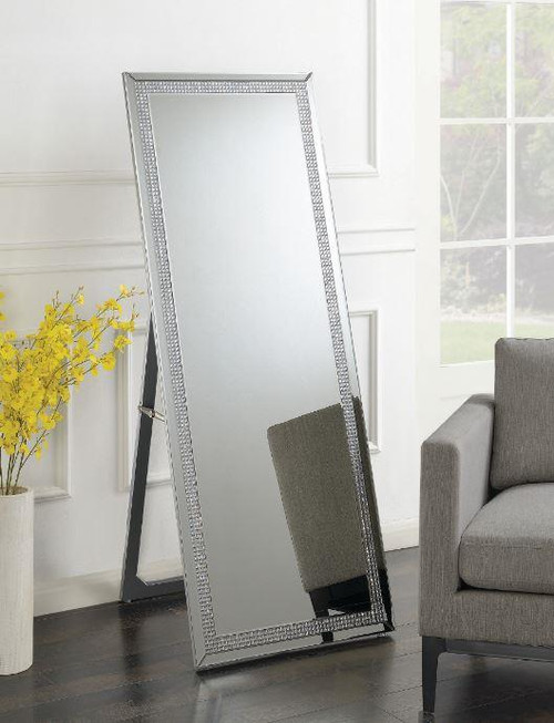 Silver Standing Cheval Mirror