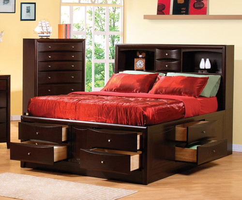 Phoenix Queen Bookcase Bed