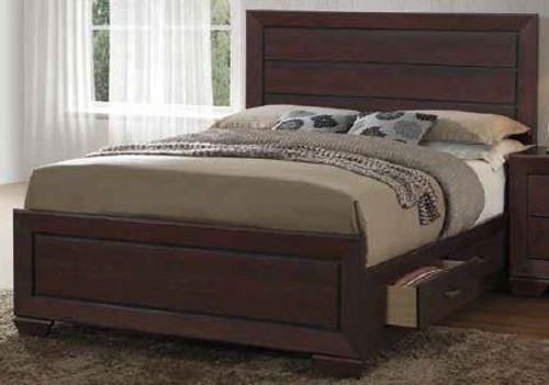 Fenbrook Transitional Dark Cocoa Queen Bed (204390Q)