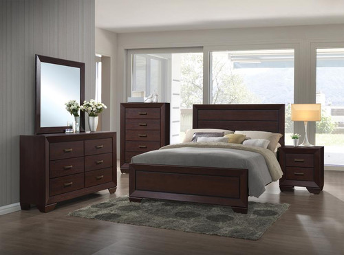 Fenbrook Transitional Dark Cocoa Queen Bed