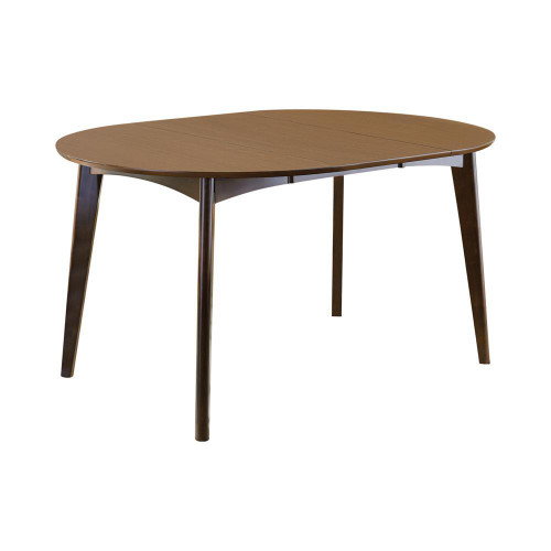 Malone Mid-Century Modern Dark Walnut Dining Table