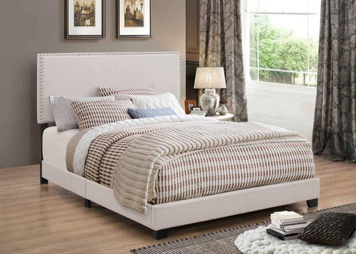 Boyd Upholstered Ivory King Bed