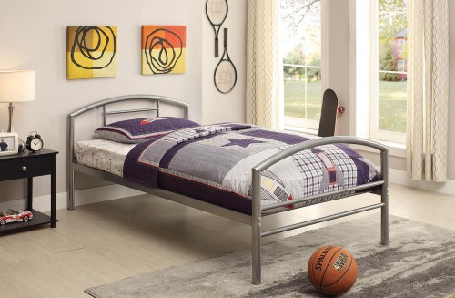 Baines Casual Silver Twin Bed