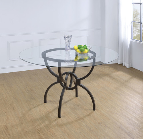 Aviano Dining Table Base Gunmetal