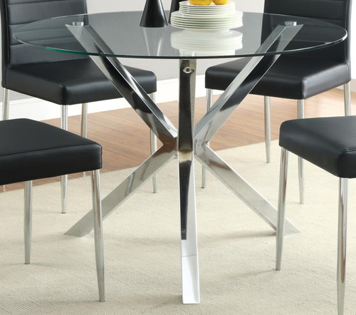 Vance Contemporary Chrome Dinette Table