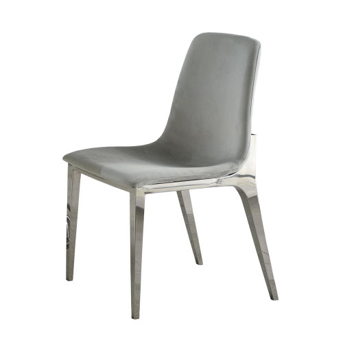 Light Grey Irene Upholstered Side Chairs Light Grey And Chrome (Set of 4)