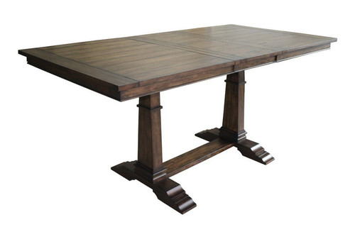 Avenue Collection Delphine Trestle Counter Dining Table Vintage Dark Pine