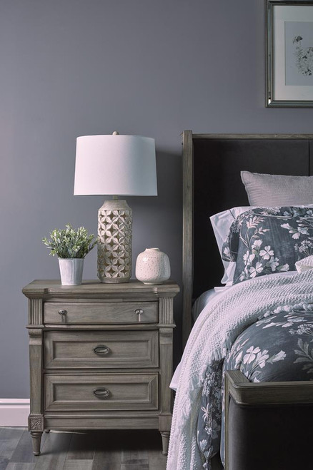 Alderwood Collection Alderwood 3-drawer Nightstand French Grey