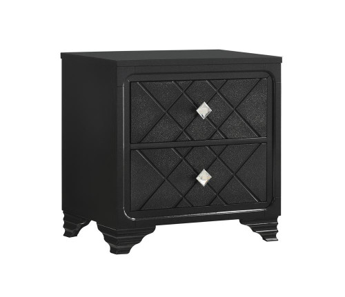 Penelope Collection Penelope 2-drawer Nightstand Black