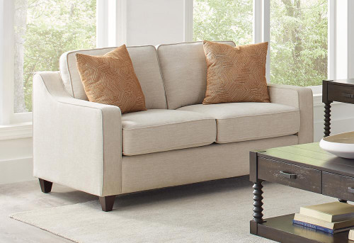 Christine Upholstered Cushion Back Loveseat Beige