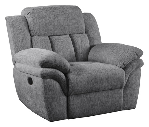 Charcoal Bahrain Upholstered Glider Recliner Charcoal
