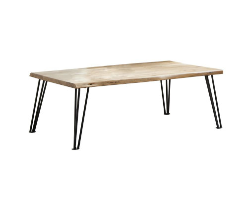 Gano Coffee Table With Hairpin Leg Natural And Matte Black